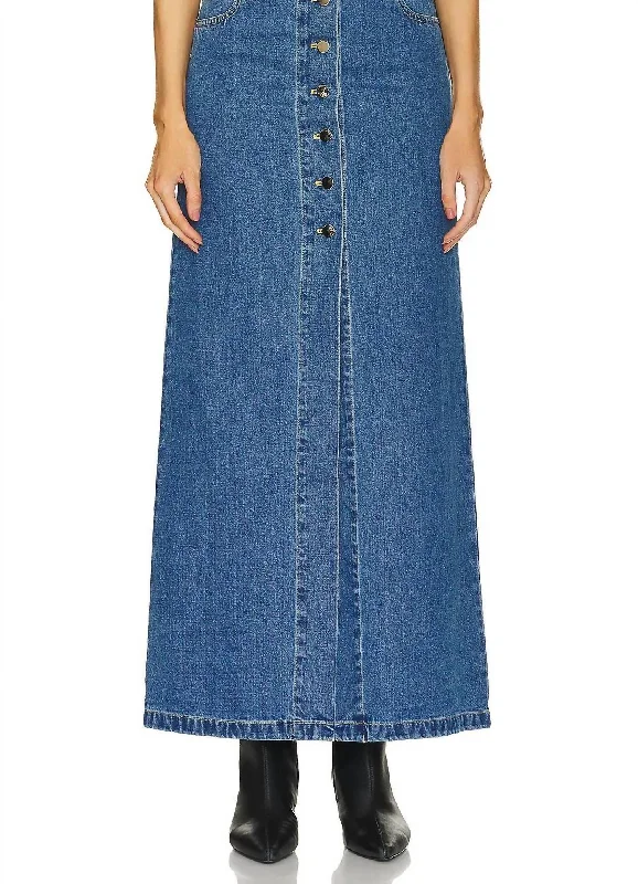 Comfy Dress Swing skirt Makena Skirt In Indigo Wash