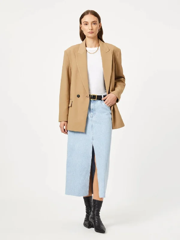 Relaxed Tops Chiffon skirt Marin Skirt - Bleached Denim