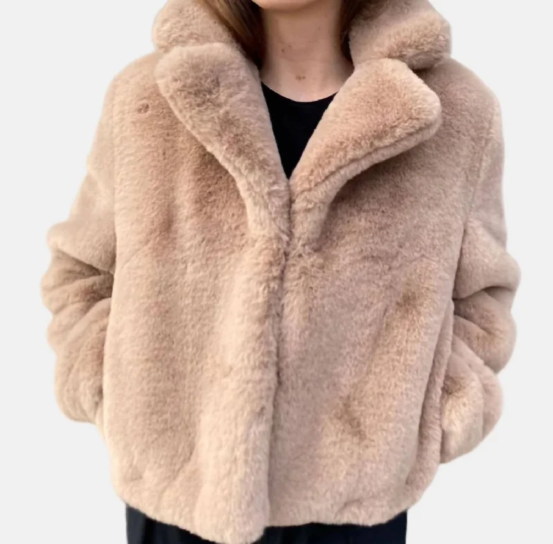 Easy-to-Wear Winter quilted jacket Martha Jacket In Taupe