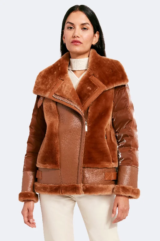 Modern Chic Faux fur bomber jacket Mel