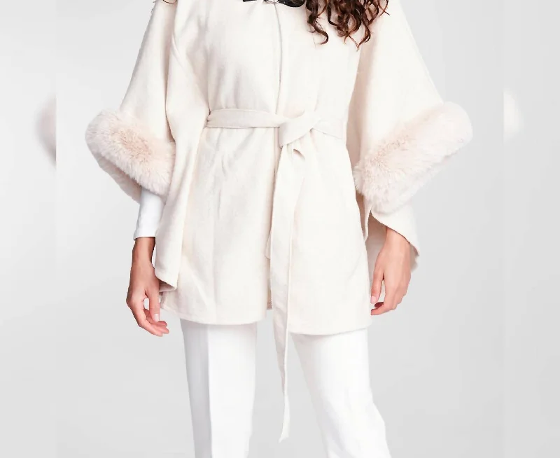 Effortless Elegance Longline trench jacket Nadine Wrap In Cream