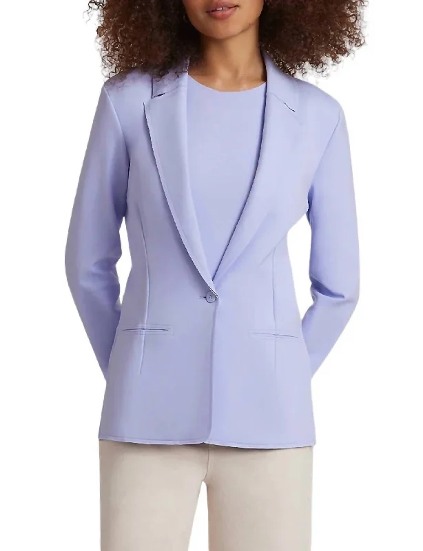 Cozy Fashion Heavy wool jacket Neoprene Ceo Blazer In Lilac