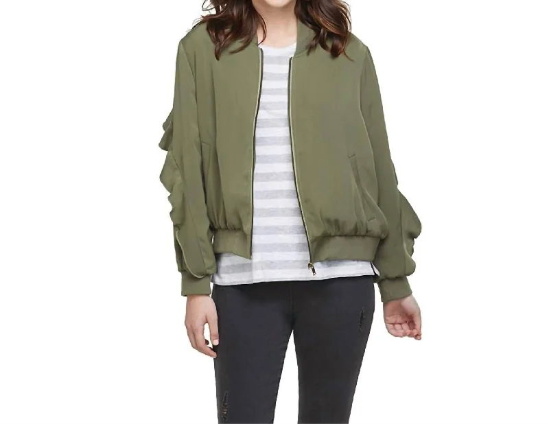 Breathable Style Insulated jacket Nolan Bomber Jacket In Olive