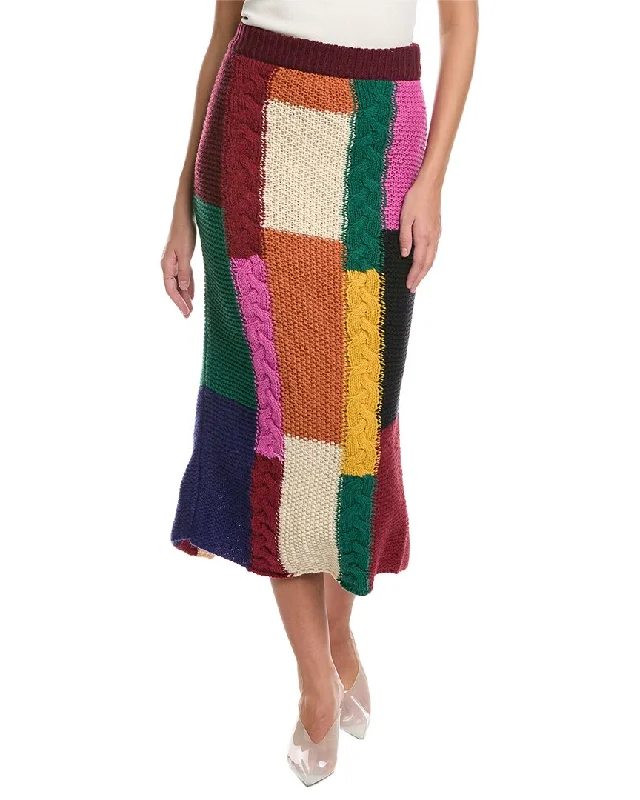 Everyday Comfort Mesh maxi skirt RHODE Reilly Wool-Blend Skirt