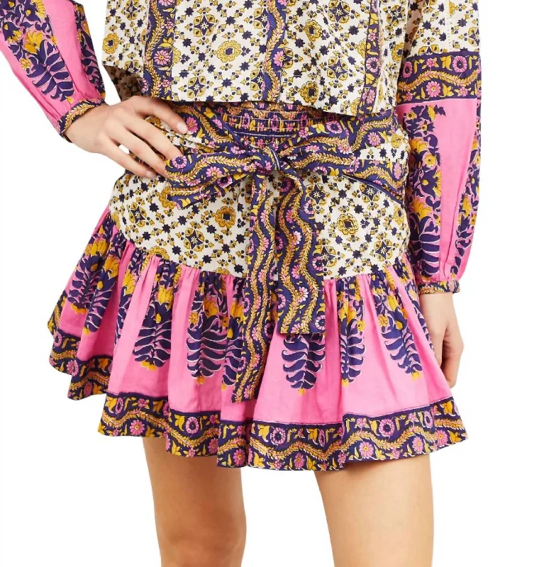 Cozy Fitting High-rise skirt Ruby Mini Skirt In Zina Print