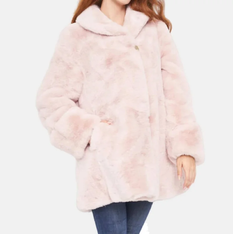 Cozy Knits Casual moto jacket Selena Swing In Pink