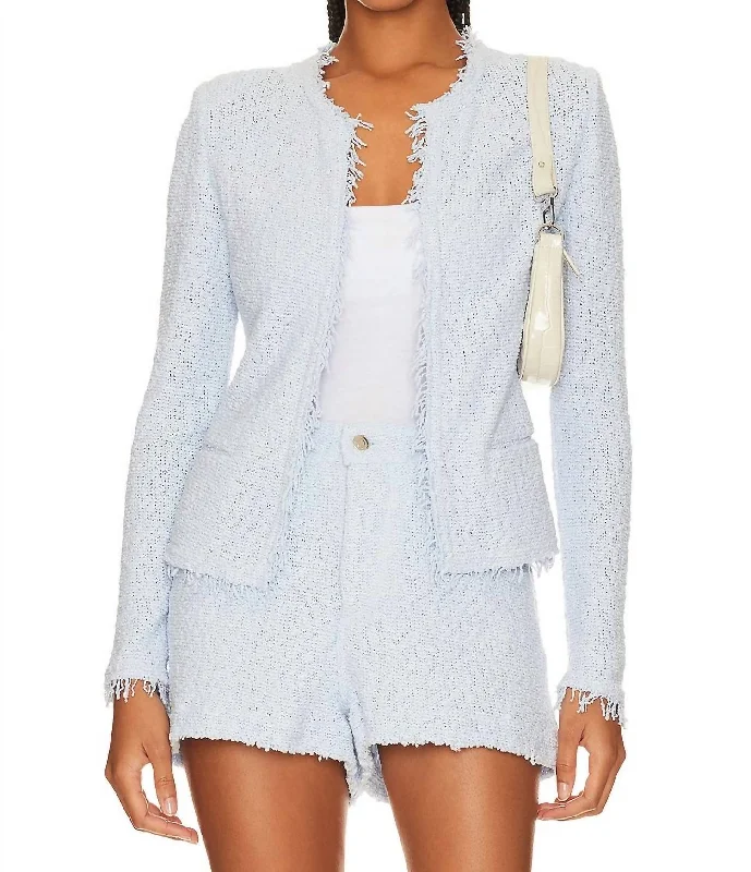 Warm Wear Cord jacket Shavani Jacket In Fogged Blue