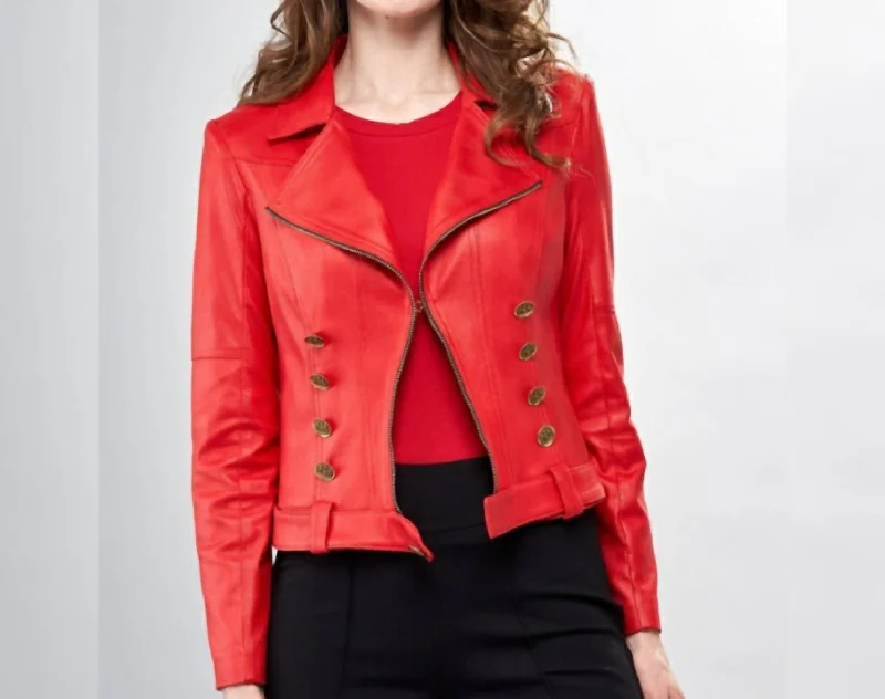 Everyday Comfort Hooded park jacket Solid Vegan Jacket Scarlet