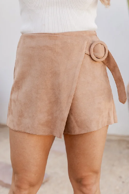 Relaxed Fit Wear Striped pencil skirt Sweet Autumn Days Tan Ring Detail Skort FINAL SALE