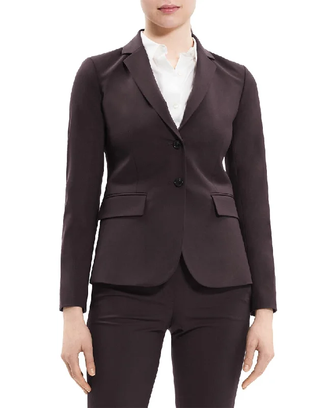 Lounge Wear Motorcycle jacket Theory   Carissa Wool-Blend Suit