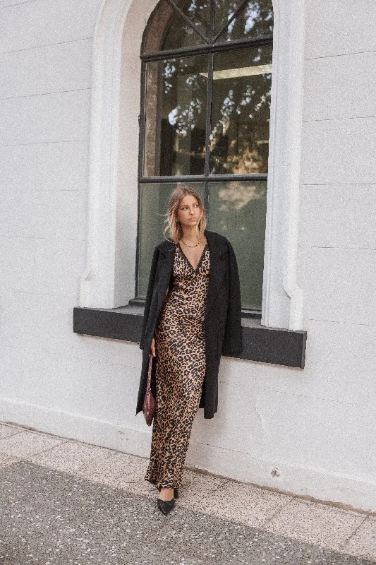 All-Day Comfort Zip-front skirt Velman Skirt - Leopard