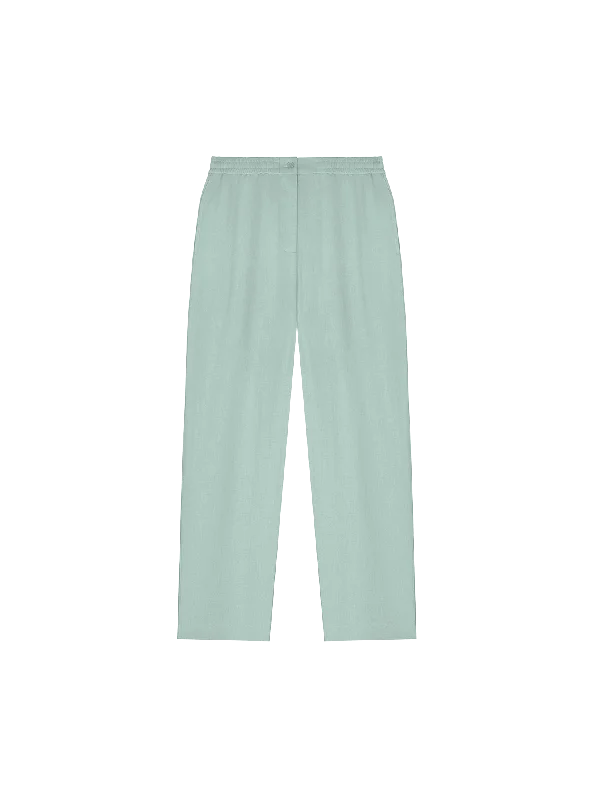 Smart Casuals Jogging tank top Women's DNA Aloe Linen Trousers—eucalyptus blue