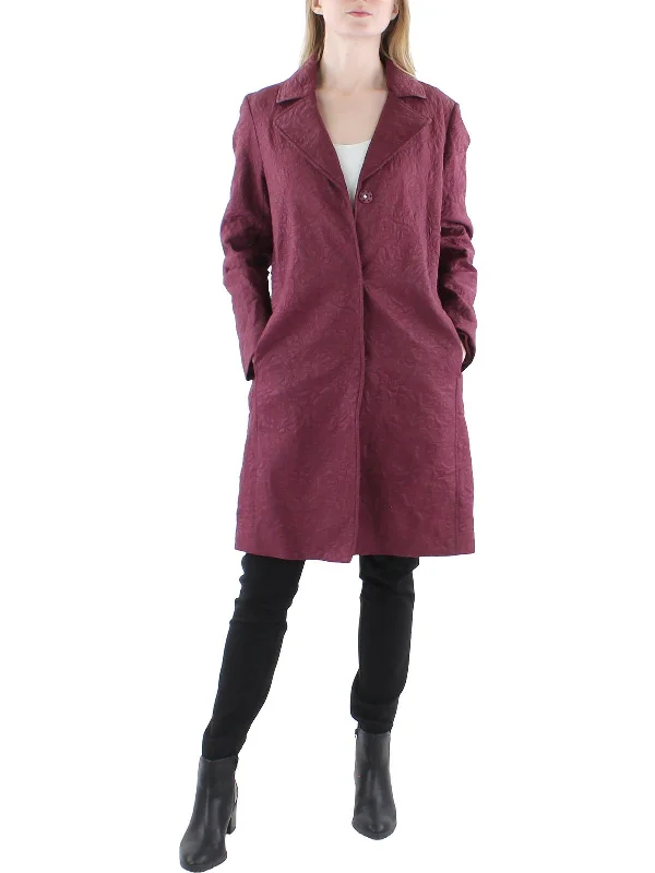 Easygoing Style Bold statement jacket Womens Floral Midi Quilted Coat