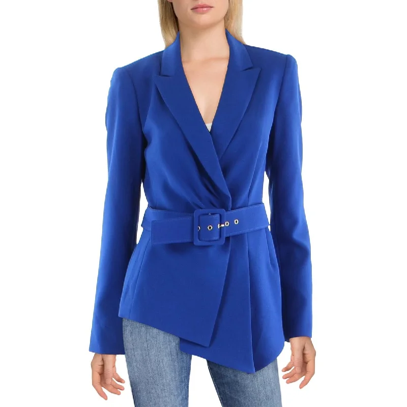 Effortless Dressing Heavy-duty jacket Womens Woven Long Sleeves Double-Breasted Blazer