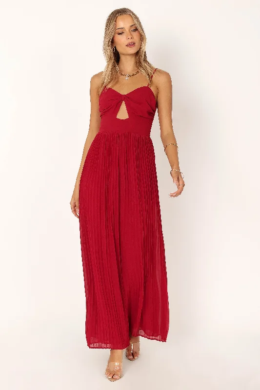 Chic Outfits Sparkle bodysuit Alice Wide Leg Jumpsuit - Red