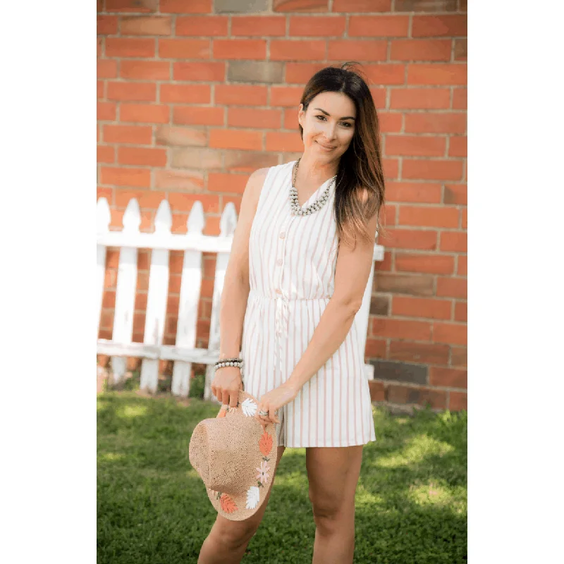 Easy Style V-back bodysuit Button Romper