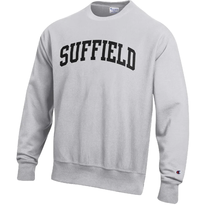 Breezy Comfort Everyday wear Champion Silver Grey Crew with Black Ink