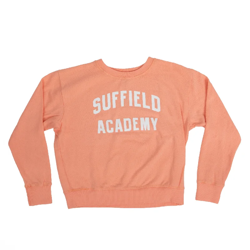 Relaxed Tops Nonchalant style ES Sports Ladies Cantaloup Dyed Crew