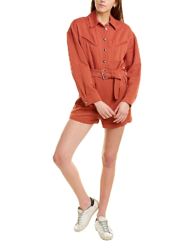 All-Day Wear Silk bodysuit IRO Ambrocio Linen-Blend Playsuit
