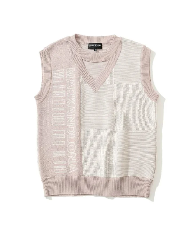 Effortless Comfort Hooded workout top Women's CD9-BPVK knit vest PINK BEIGE