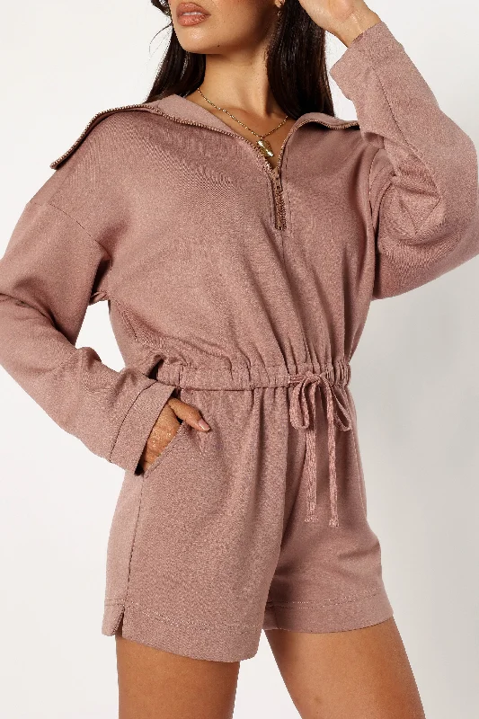 Light Comfort Reversible bodysuit Peri Sweater Romper - Mocha