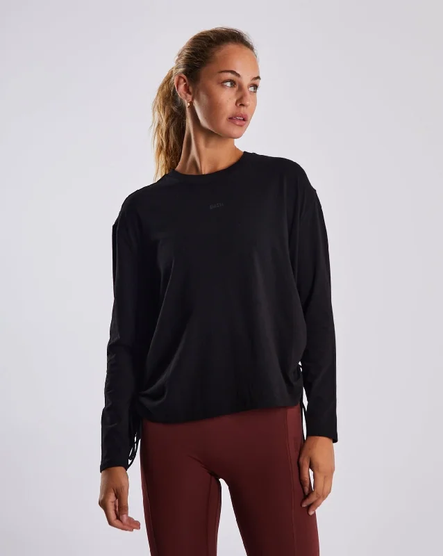 Cozy Chic Compression running pants Luna LS Tee Black
