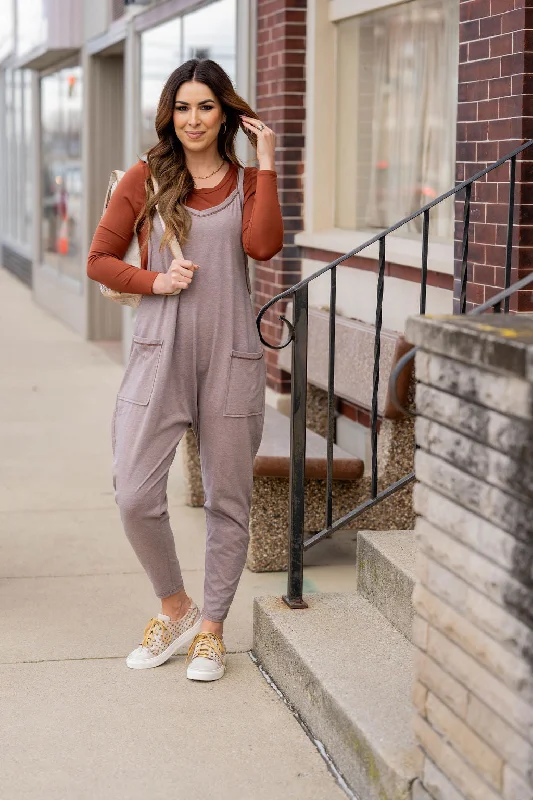 Light Dressing Backless bodysuit Raw Stitched Sweatshirt Jumpsuit
