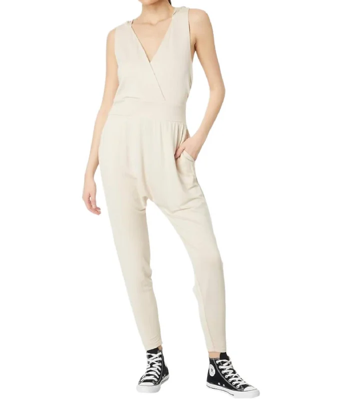 All-Day Comfort Bodysuit top Second Chance Jumpsuit In Cream