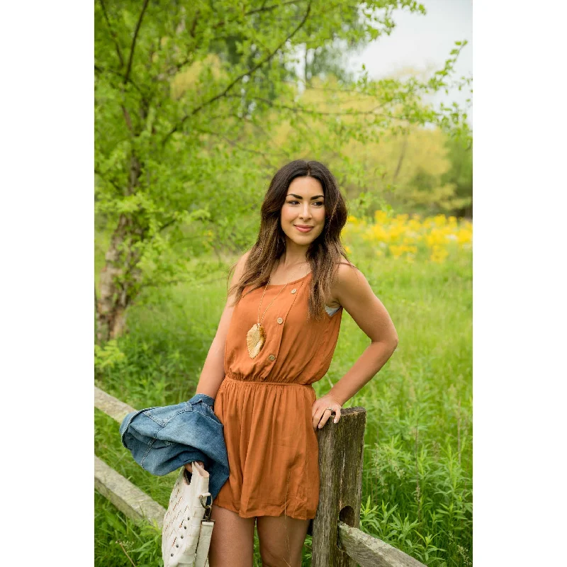 Summer Comfort Soft bodysuit Side Button Tank Romper