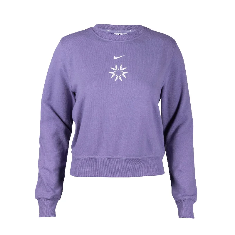 Cozy Outerwear Shimmery Knit Pullover Nike USATF Women's Crew-Neck French Terry Sweatshirt