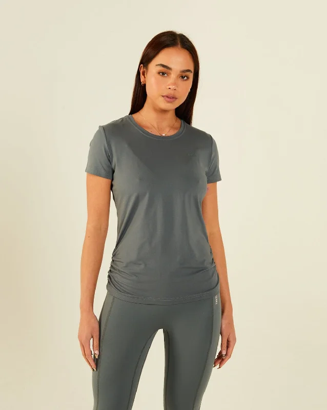 Soft Touch Mesh-back leggings Tala Tee Sage Grey