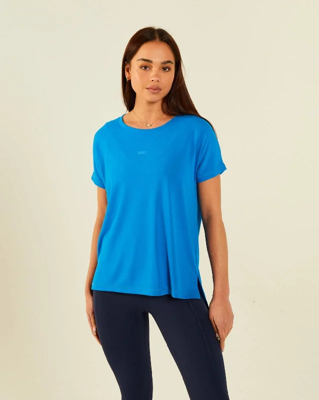 Comfy Chic Fitness compression leggings Jade Tee Bali Blue
