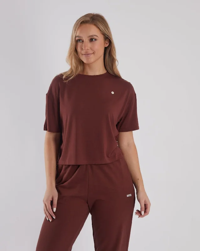 Weekend Style Yoga jacket Evie Tee Auburn Rust