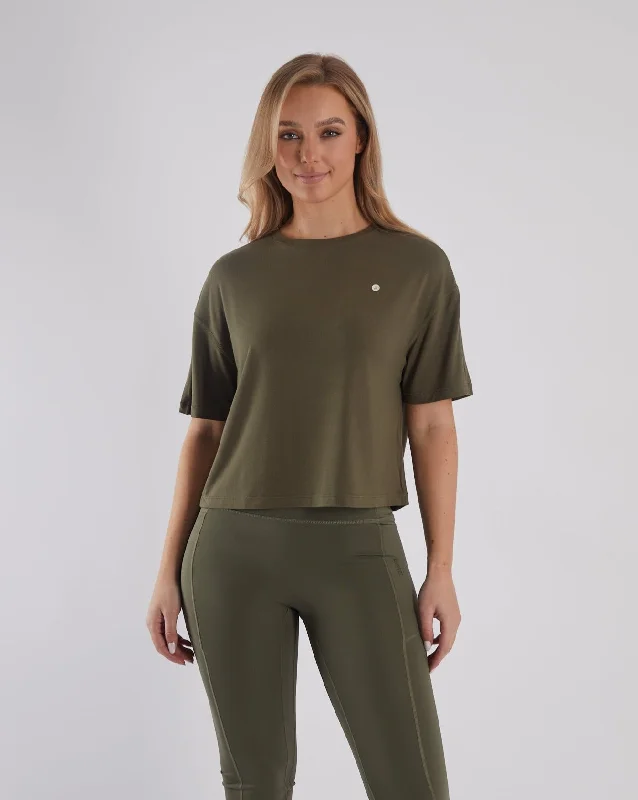 Cozy Look Long sleeve fitness top Evie Tee Seaweed