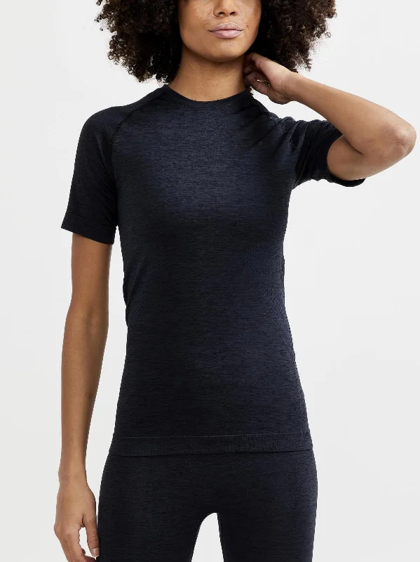 Cozy Knits Workout leggings with pockets Women's CORE Dry Active Comfort Short Sleeve