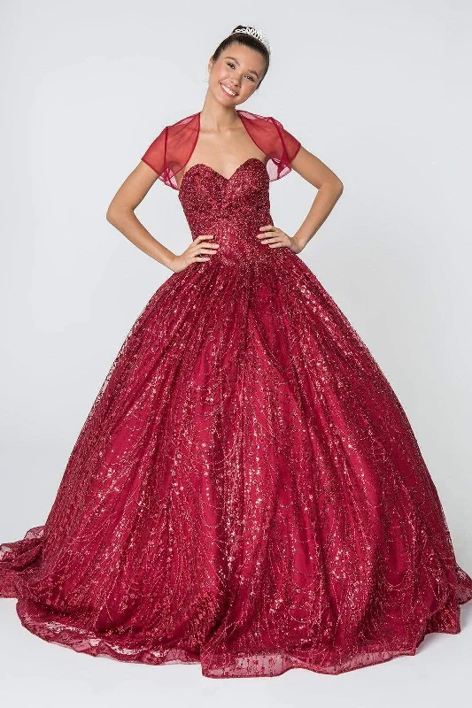 Easy Comfort Style Elizabeth K - GL2804 Embellished Sweetheart Ballgown with Bolero