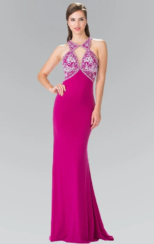 Classic Comfort Elizabeth K - GL2355 Halter Cut Outs Long Gown