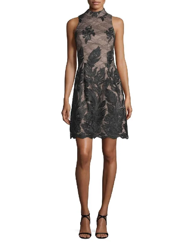Luxe Comfort Aidan Mattox - 54472310SC High Neck Laced Short Dress