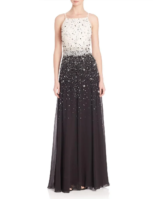 Relaxed Chic Aidan Mattox - MD2E201123SC Beaded Halter Chiffon Dress