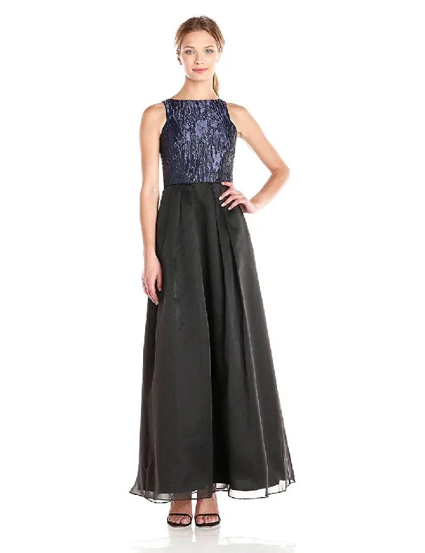 Fresh Comfort Aidan Mattox - Sleeveless Metallic Jacquard A-line Dress 151A10900SC