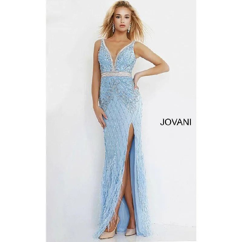 Elegant Fit Jovani 55796  Embellished V Neck Fitted  dress