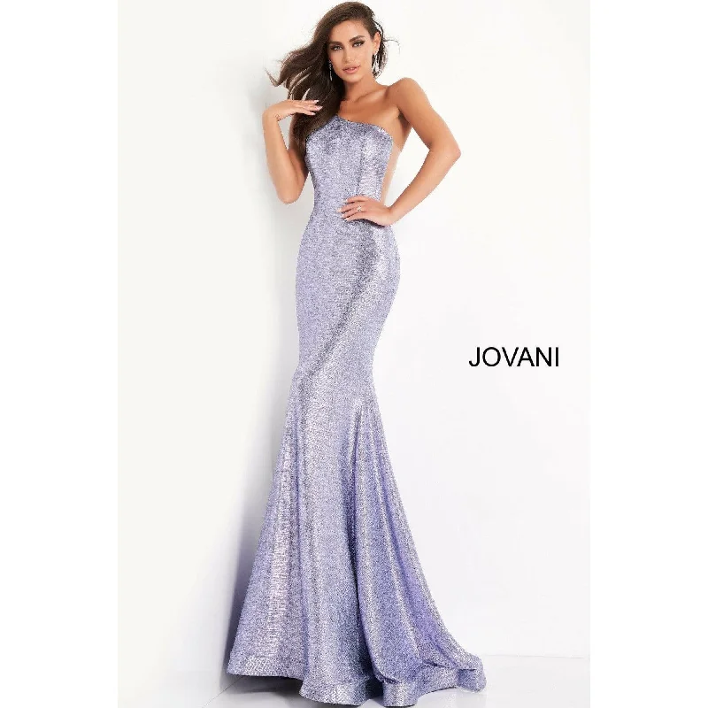 Comfy Chic Jovani Iris One Shoulder Fitted Prom Dress 06367