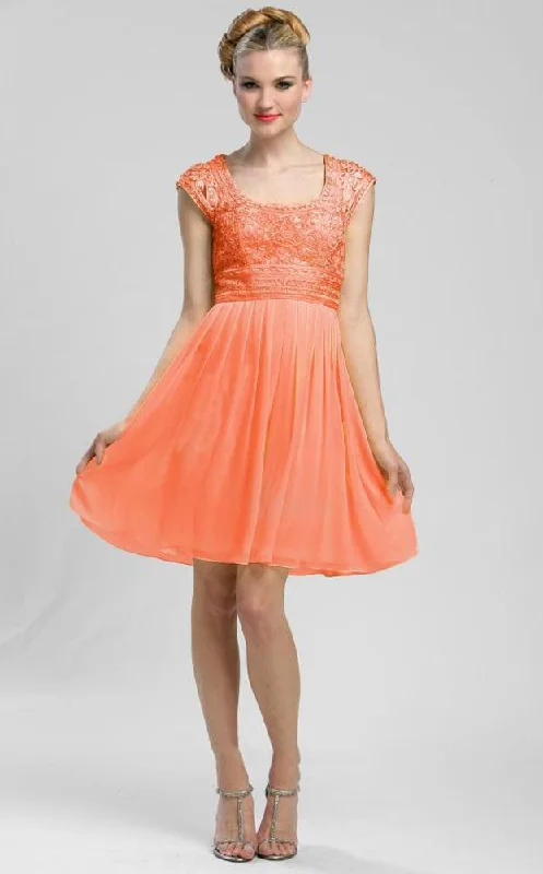 Comfortable Fashion Looks Sue Wong - Scoop Neck Chiffon A-Line Dress C3207SC