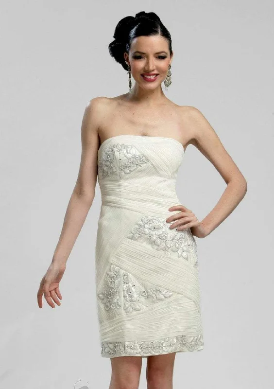 Chic Relaxation Sue Wong - Strapless Embroidered Sheath Dress N3206SC