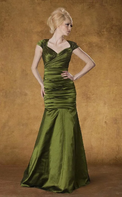 Casual Chic Outfits Theia - Queen Anne Ruched Mermaid Dress 881838SC